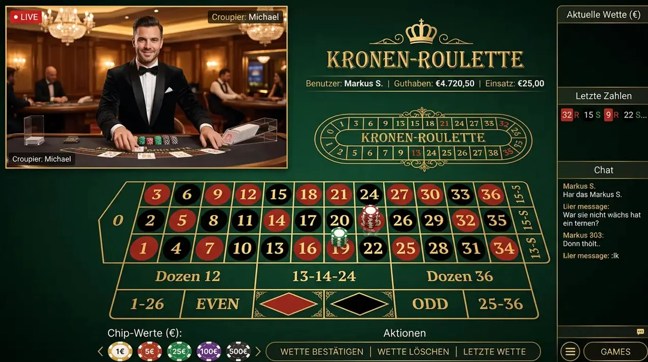 Beliebt bei Crazy Luck: Live-Casino